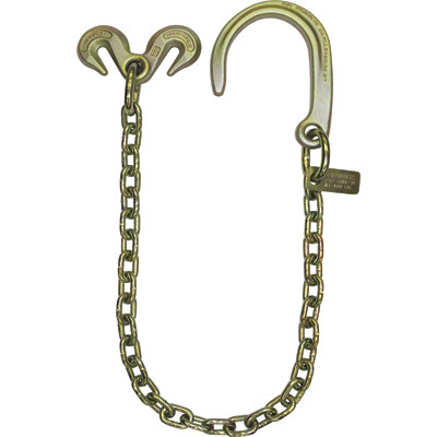 B/A Ultimate Axle Chain; 8 Inch J Hook & Grab Hooks